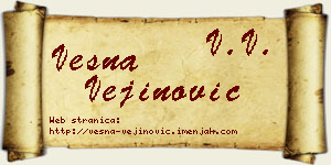 Vesna Vejinović vizit kartica